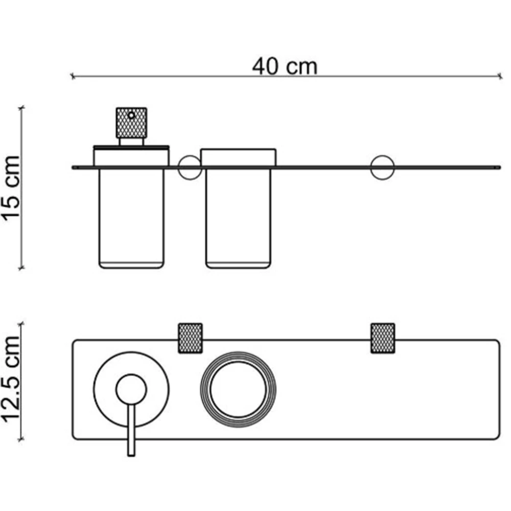 Fontana FY-90110 Mat Siyah-Mat Krom Sıvı Sabunluk-Diş Fırçalık Aksesuar Seti 2