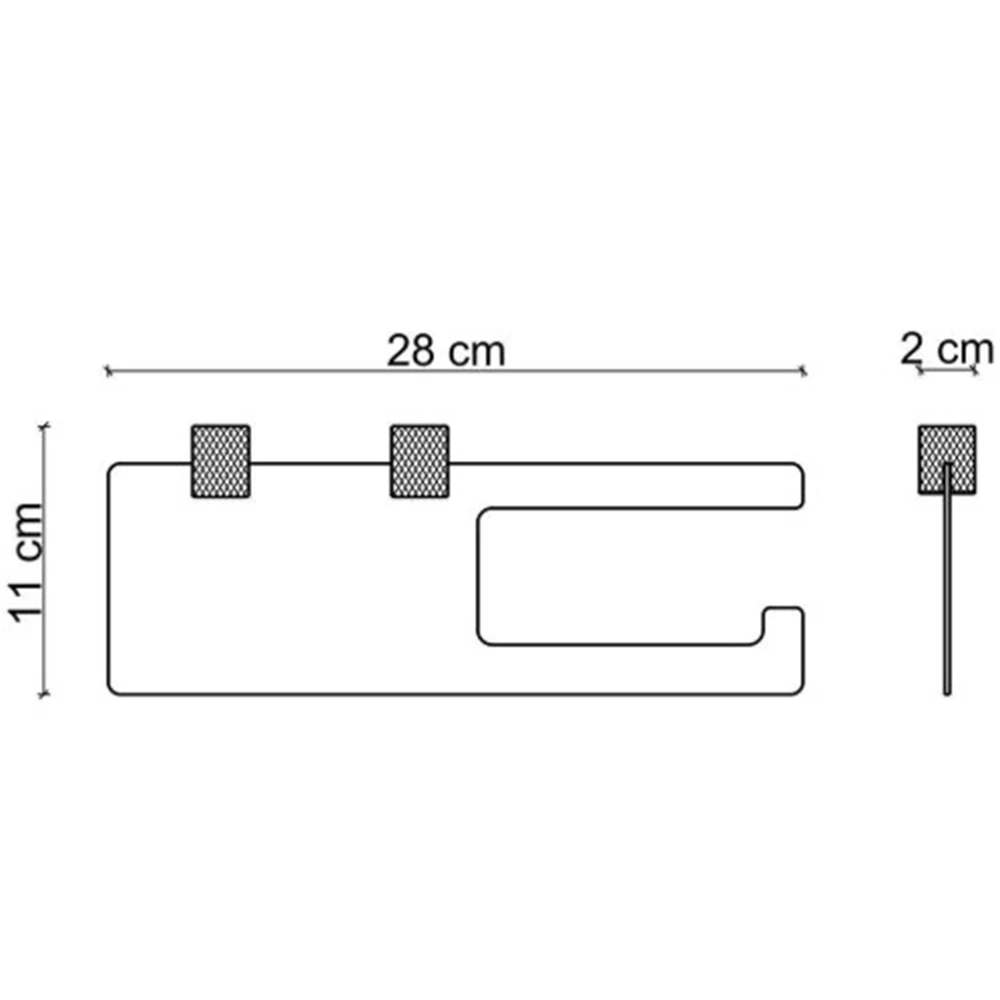 Fontana FY-90203 Mat Altın-Siyah Tuvalet Askılığı 2