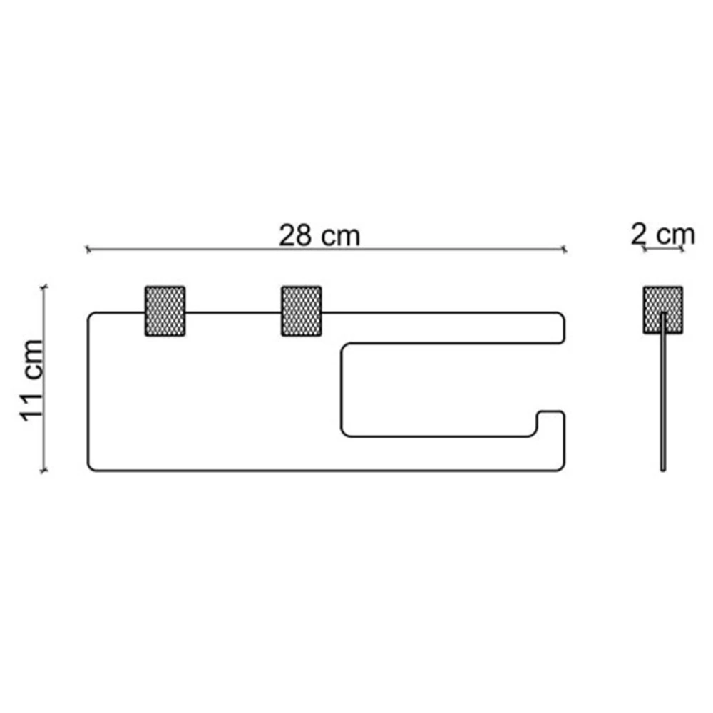Fontana FY-90303 Mat Rose-Siyah Tuvalet Kağıtlığı 2