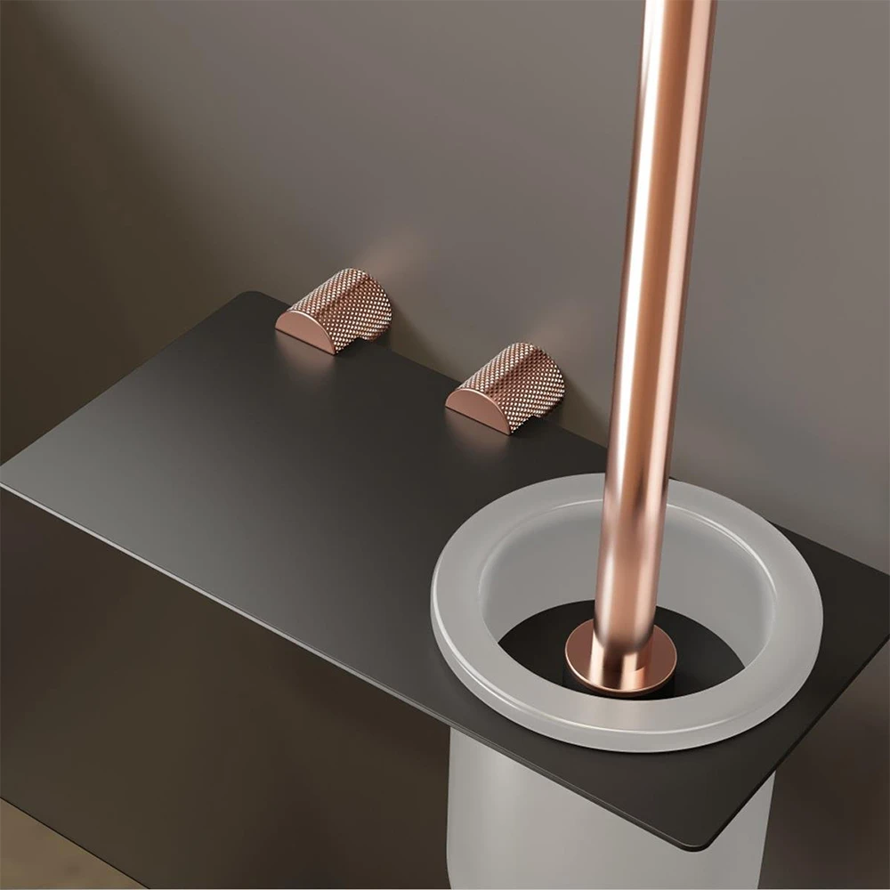 Fontana FY-90304 Mat Rose-Siyah Tuvalet Fırçası 2