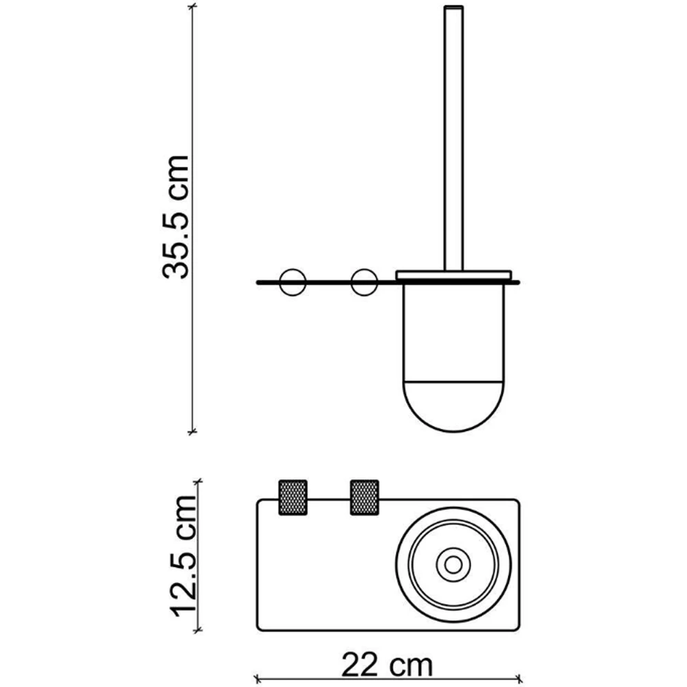 Fontana FY-90304 Mat Rose-Siyah Tuvalet Fırçası 3