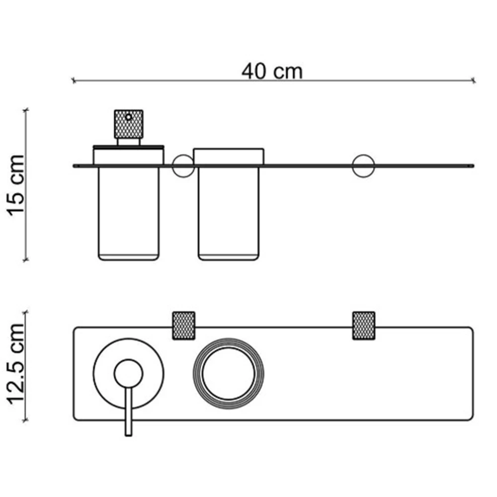 Fontana FY-90310 Mat Siyah-Mat Rose Sıvı Sabunluk-Diş Fırçalık Aksesuar Seti 2