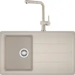 Franke Basis Bfg 611-86 Granit Eviye + Active Plus Doccia 2.0 Armatür (Sahara)
