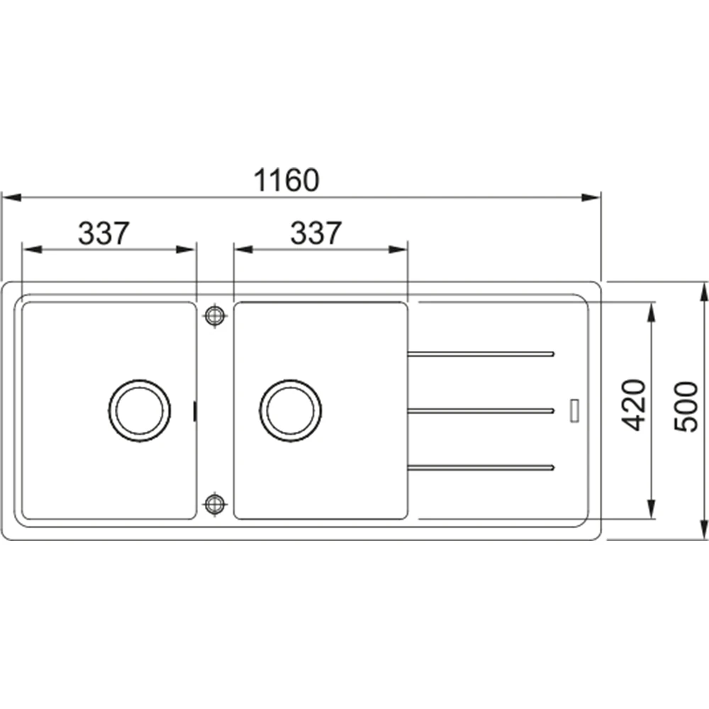 Franke Basis Bfg 621 Slate Grey 2 Gözlü Granit Eviye 2