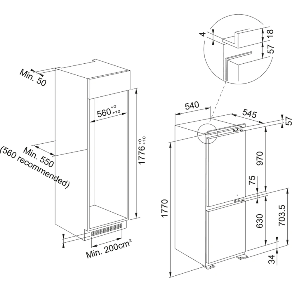 Franke FCB 320 S NE E Ankastre Buzdolabı 2
