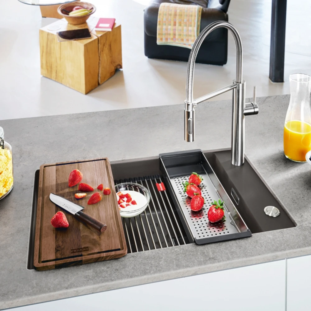 Franke Kubus 2 KNG 110-62 Slate Grey Granit Eviye 3