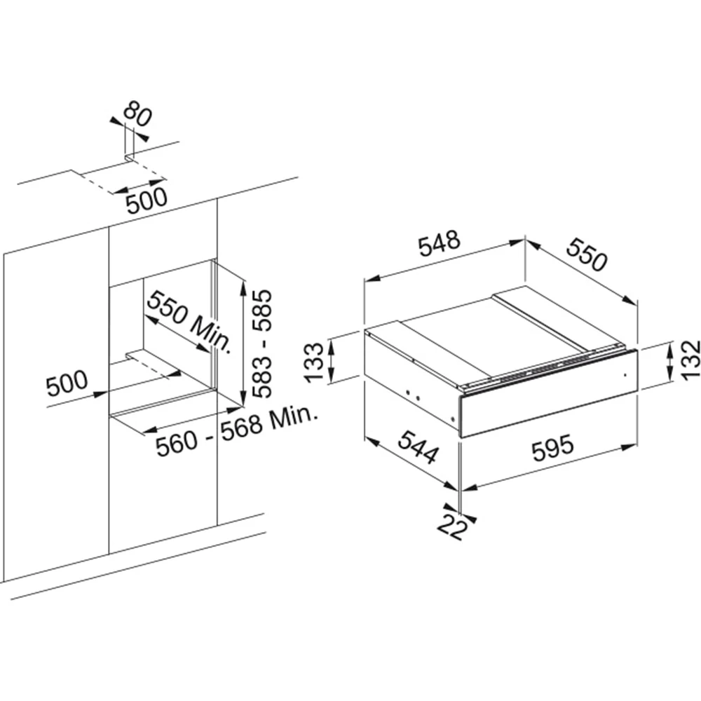 Franke Mythos FMY 14 WCRD XS Siyah-Inox Frame Şaraplık Aksesuar Çekmecesi 4