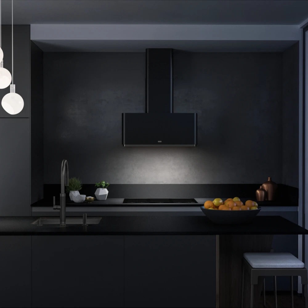 Franke Mythos Masterpiece FMYW BK M/AN 80 KL Mat Siyah-Antrasit Davlumbaz 3