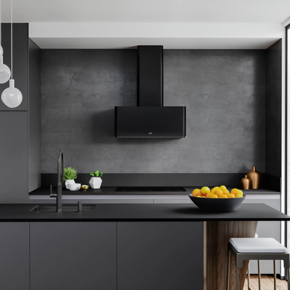 Franke Mythos Masterpiece FMYW BK M/AN 80 KL Mat Siyah-Antrasit Davlumbaz 2