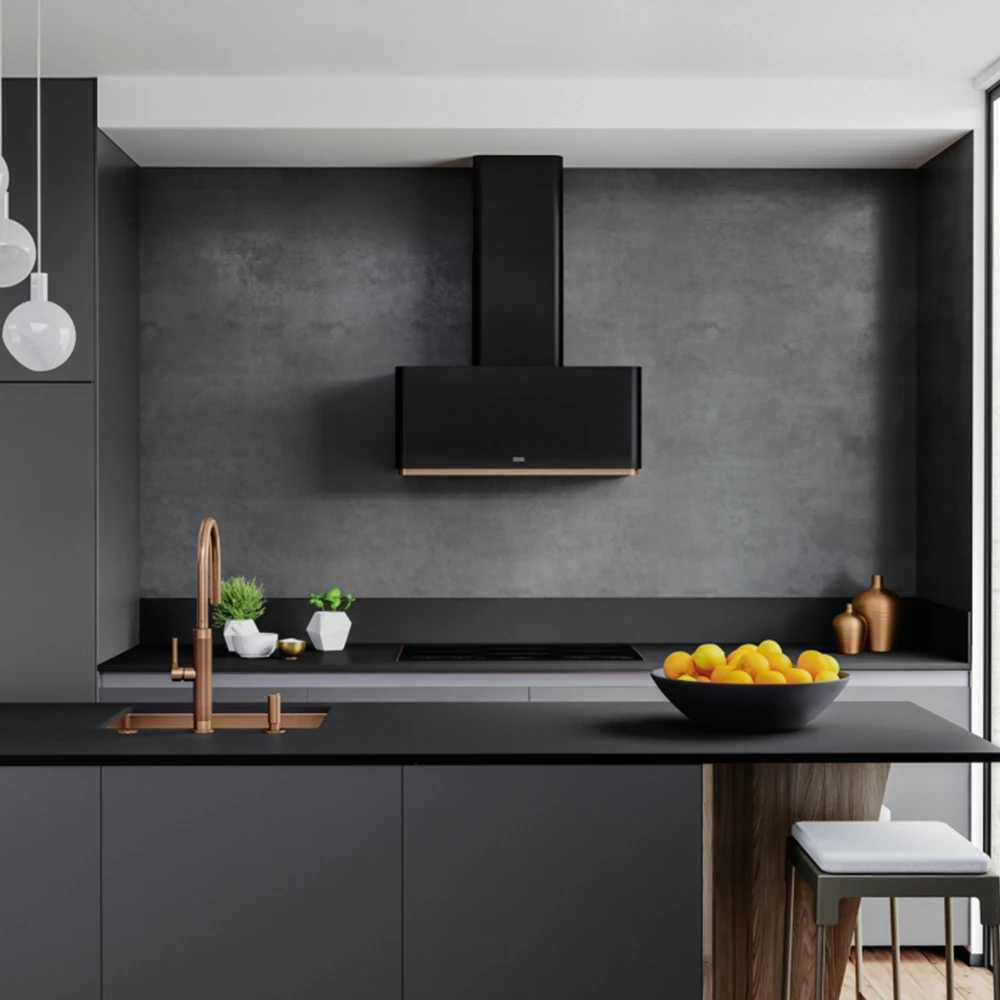 Franke Mythos Masterpiece FMYW BK M/CP 80 KL Mat Siyah-Bakır Davlumbaz 2
