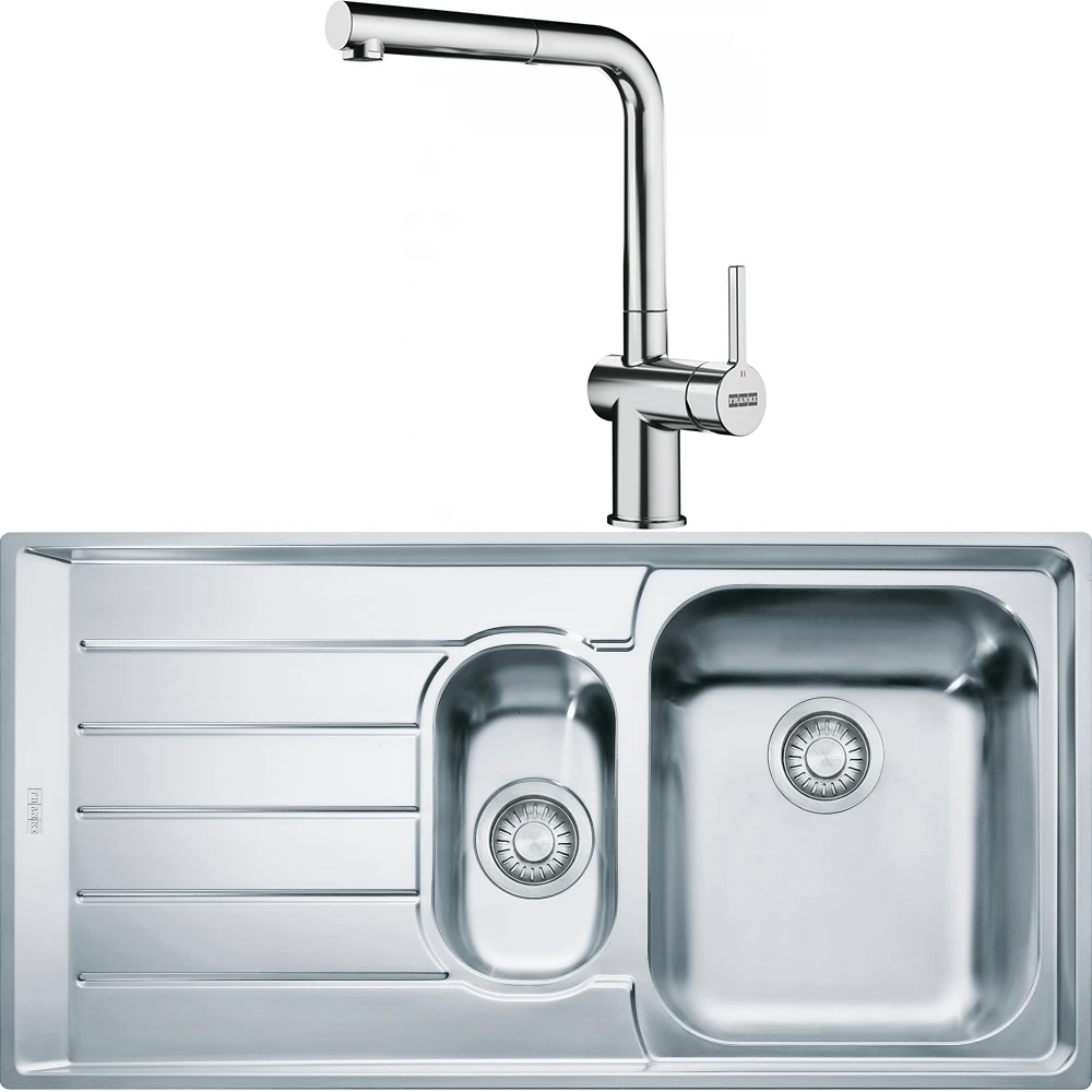 Franke Neptun NEX 651-100 Sol Damlalıklı Evye + Active Plus Doccia Armatür Seti