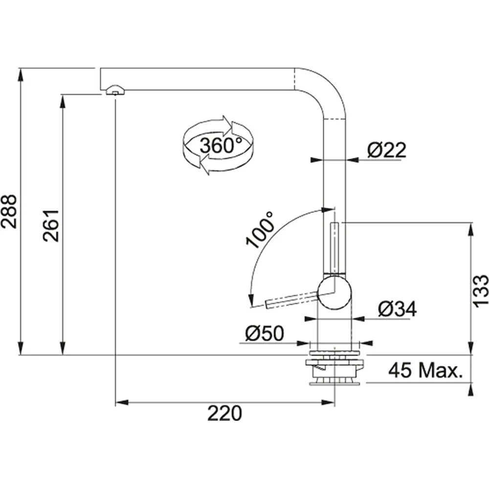 Franke Neptun Style Window Solution Evye Armatürü 2