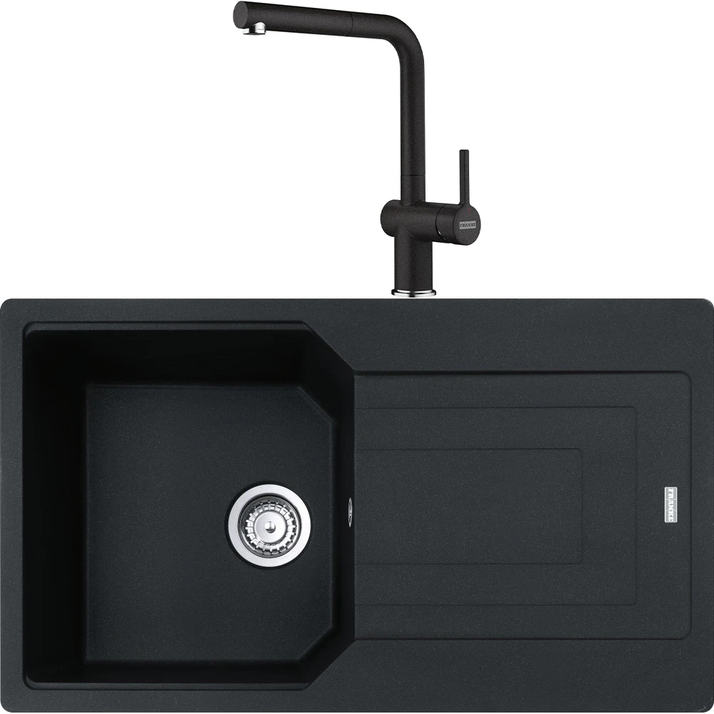 Franke Urban Ubg 611-86 Granit Eviye + Active Plus Doccia 2.0 Armatür (Nero)