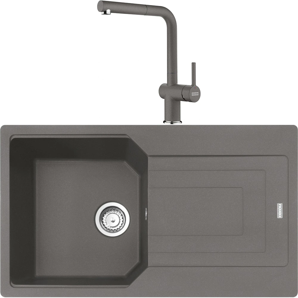 Franke Urban Ubg 611-86 Granit Eviye + Active Plus Doccia 2.0 Armatür (Stone Grey)