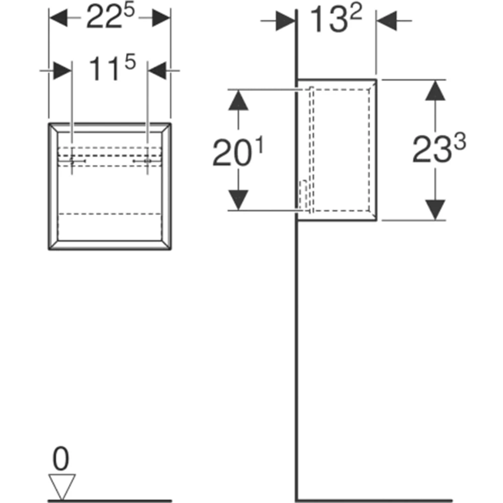 Geberit 22 Cm Beyaz Yan Modül Dolap - 502.321.01.1 2