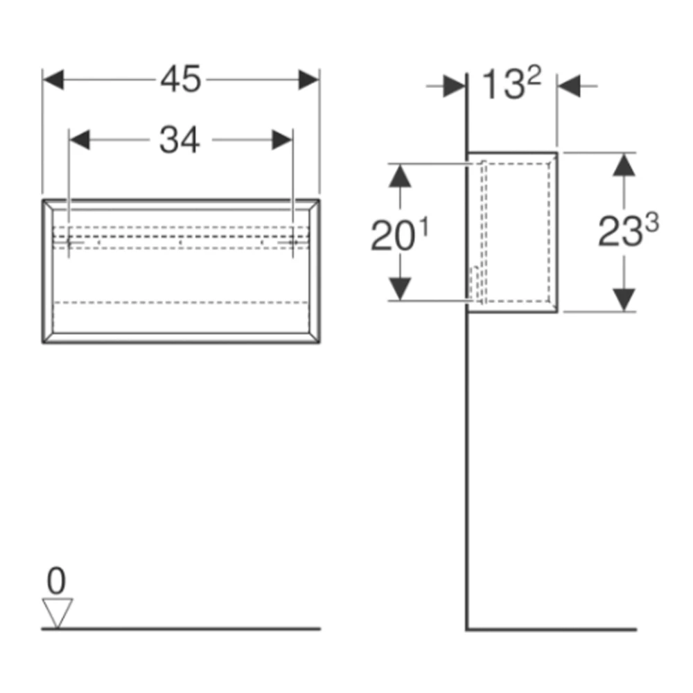 Geberit 45 Cm Meşe Yan Modül Dolap - 502.322.JH.1 2