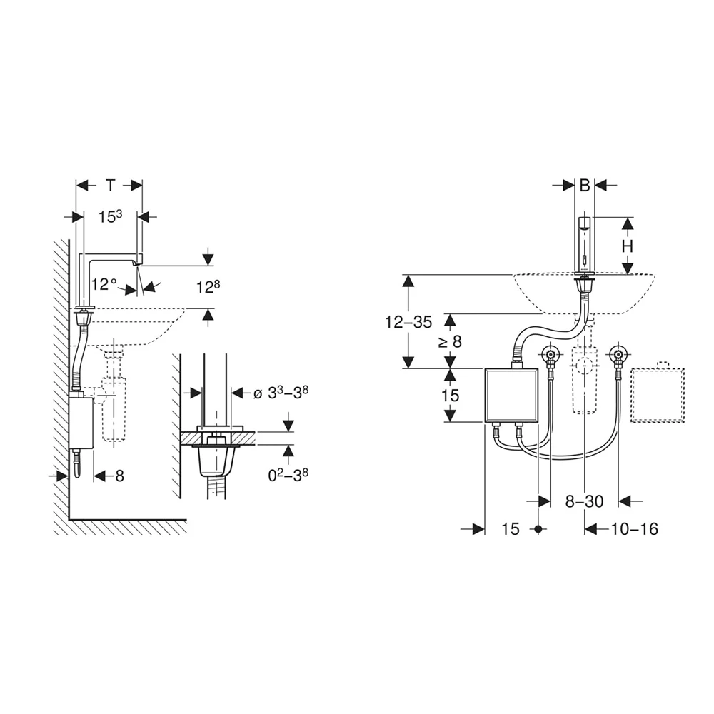 Geberit Brenta Fotoselli Lavabo Bataryası - 116.177.21.1 2