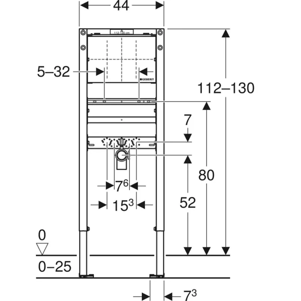 Geberit Duofix 112-130 Cm Ankastre Lavabo Bataryası İç Seti - 111.274.00.2 2