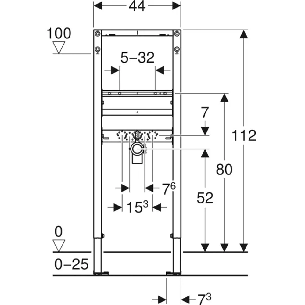 Geberit Duofix 112 Cm Tezgah Üstü Lavabo Bataryası İç Seti - 111.266.00.2 2
