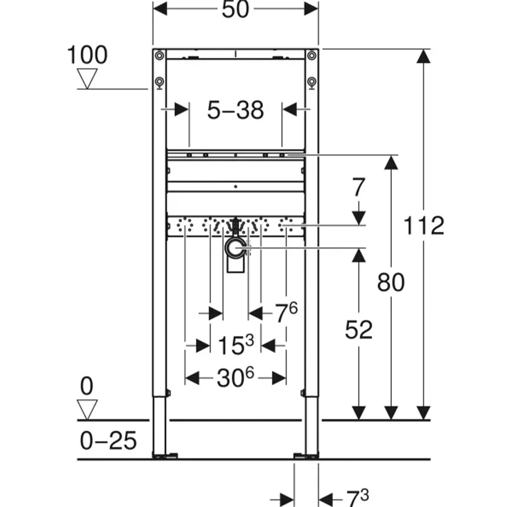 Geberit Duofix 112 Cm Tezgah Üstü Lavabo Bataryası İç Seti - 111.434.00.2 2