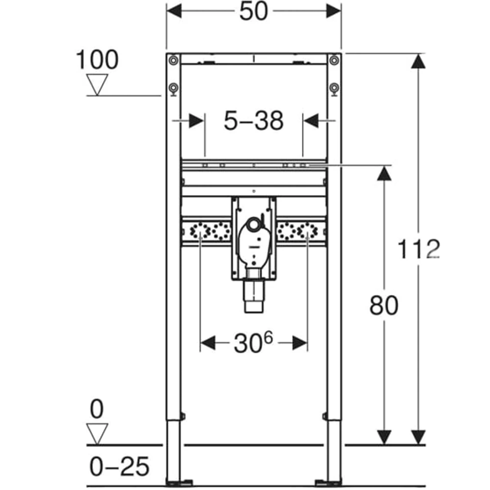 Geberit Duofix 112 Cm Tezgah Üstü Lavabo Bataryası İç Seti - 111.480.00.2 2