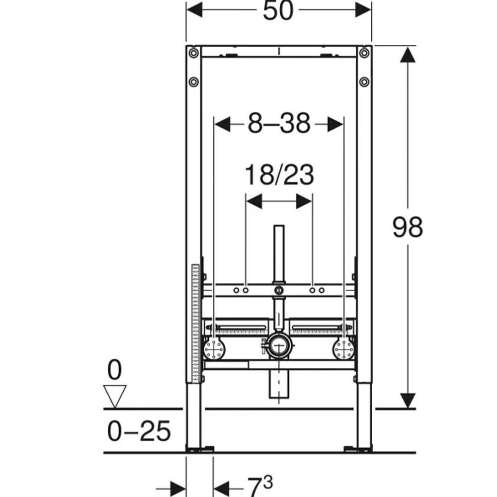 Geberit Duofix 98 Cm Bide İçin Universal Gömme Rezervuar - 111.539.00.2 2