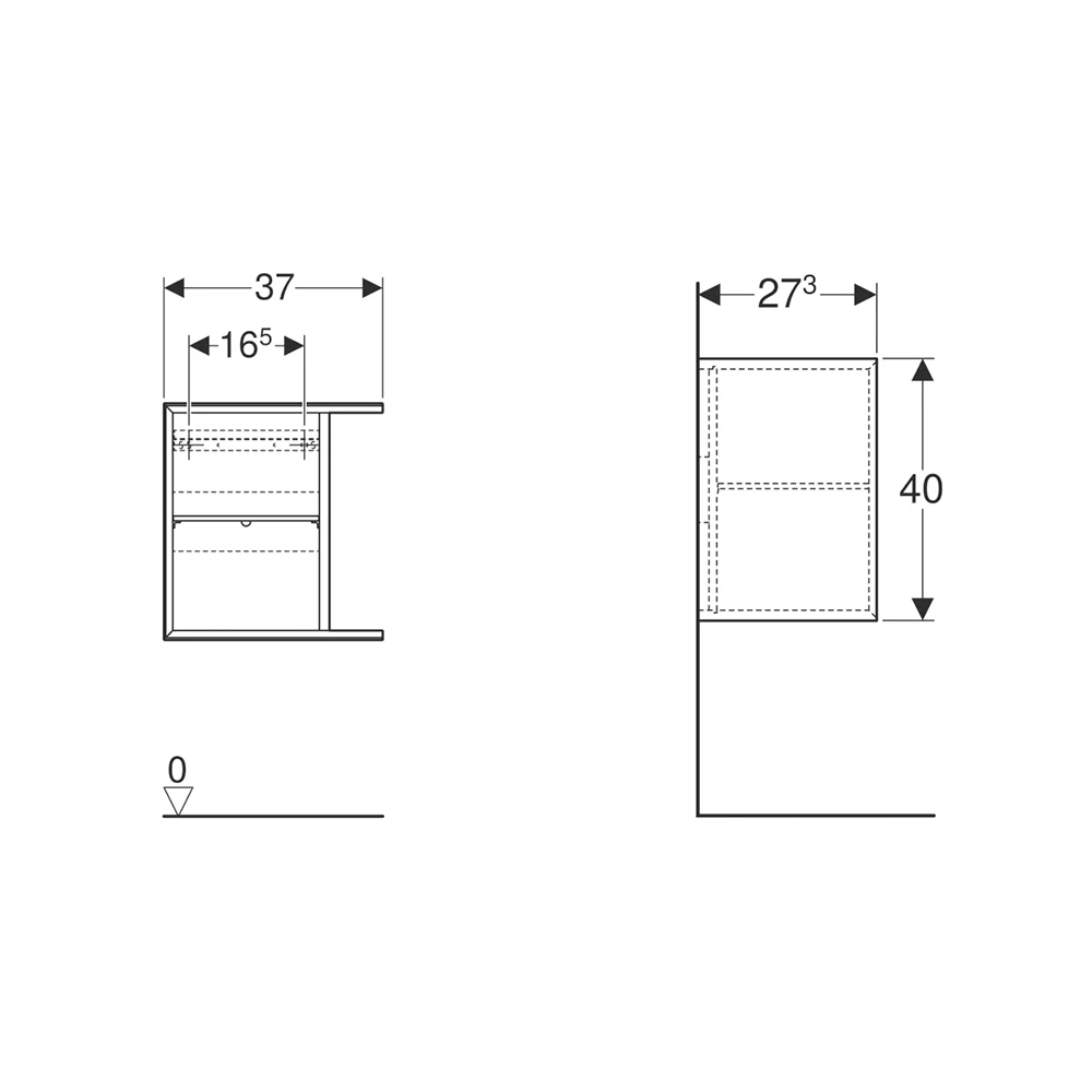 Geberit Icon 37 Cm Beyaz Yan Modül Dolap - 502.325.01.1 2