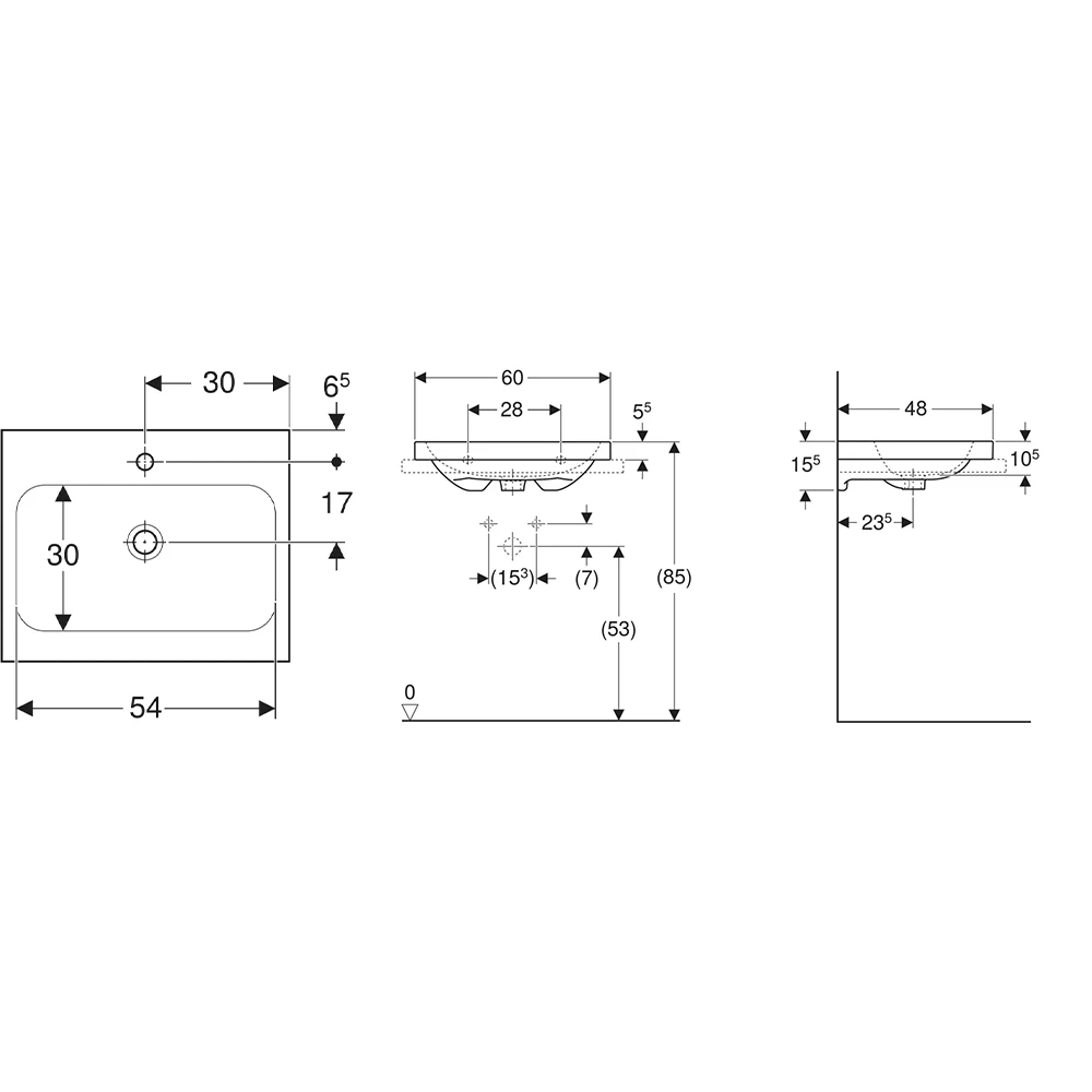 Geberit iCon Light 60x48 Cm Çanak Lavabo - 501.847.00.5 2