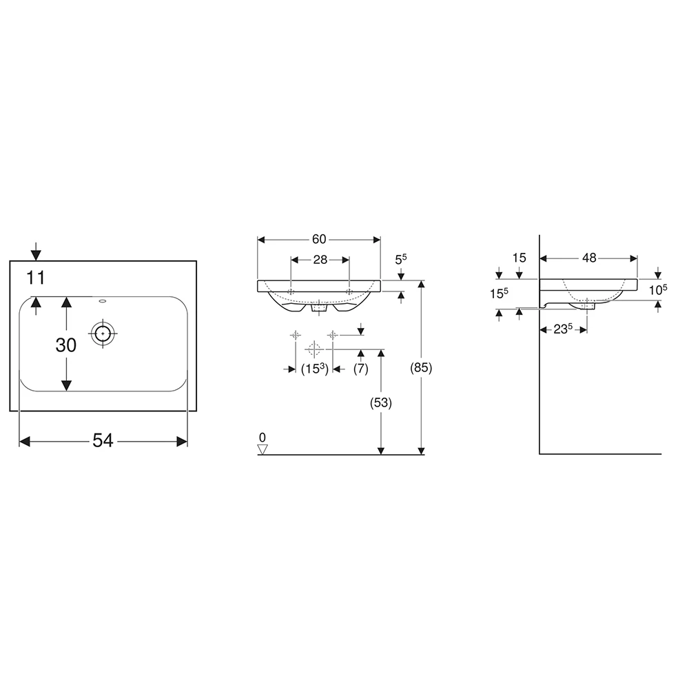 Geberit iCon Light 60x48 Cm Lavabo - 501.834.00.3 2