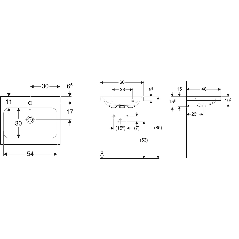 Geberit iCon Light 60x48 Cm Lavabo - 501.834.00.5 2