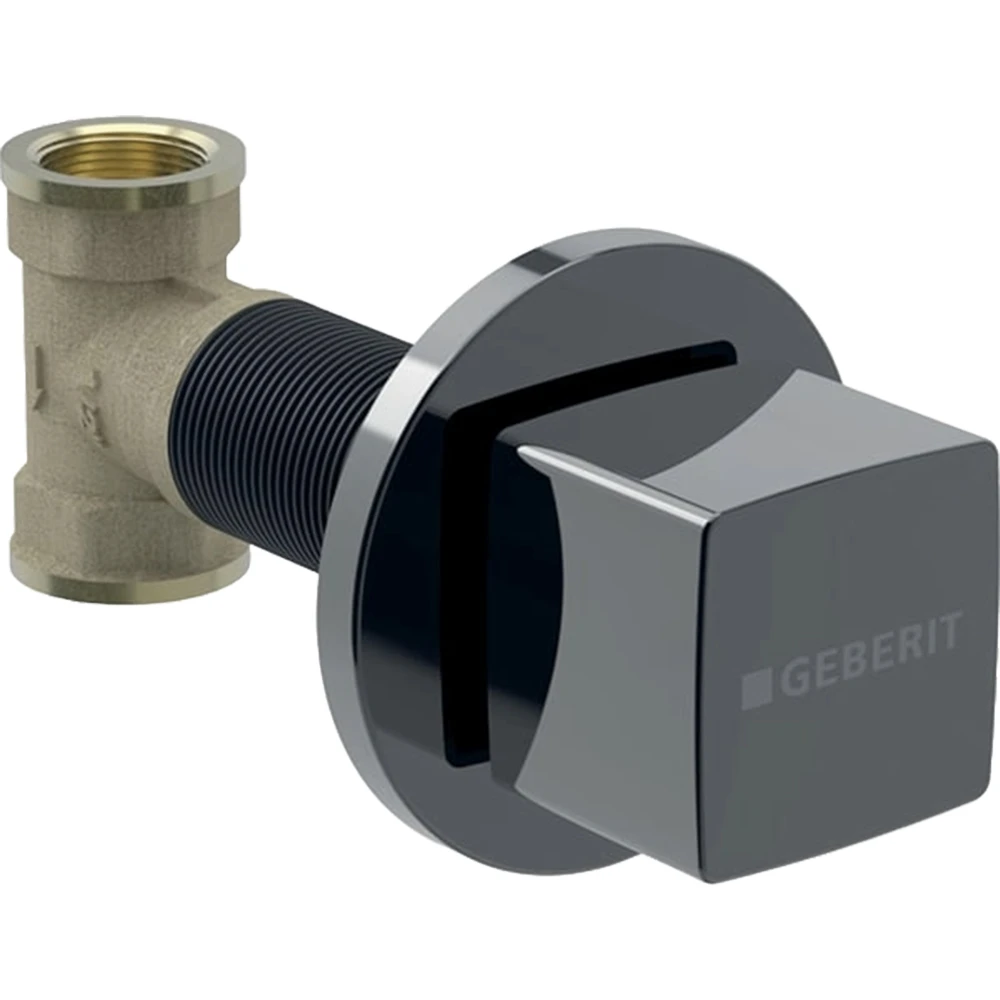 Geberit Kare Siyah-Krom Ankastre Stop Valf - 616.008.QC.1