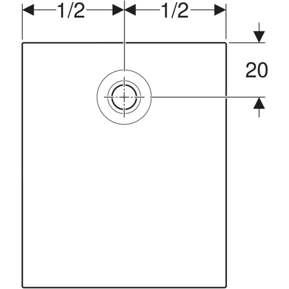 Geberit Nemea 100x80 cm Dikdörtgen Duş Teknesi 2