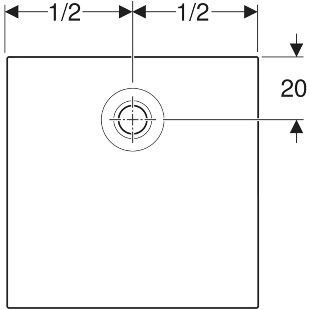 Geberit Nemea 80x80 cm Kare Duş Teknesi 2