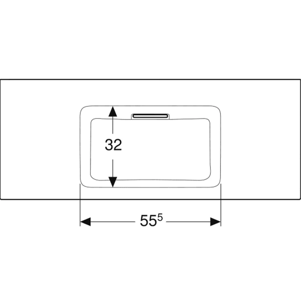 Geberit ONE CleanDrain 120 cm Etajerli Lavabo, Batarya Deliksiz 2