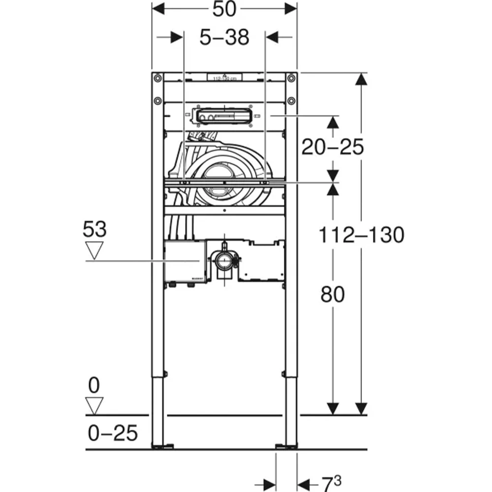 Geberit One Duofix Ankastre Lavabo Bataryası İç Seti - 111.069.00.2 2