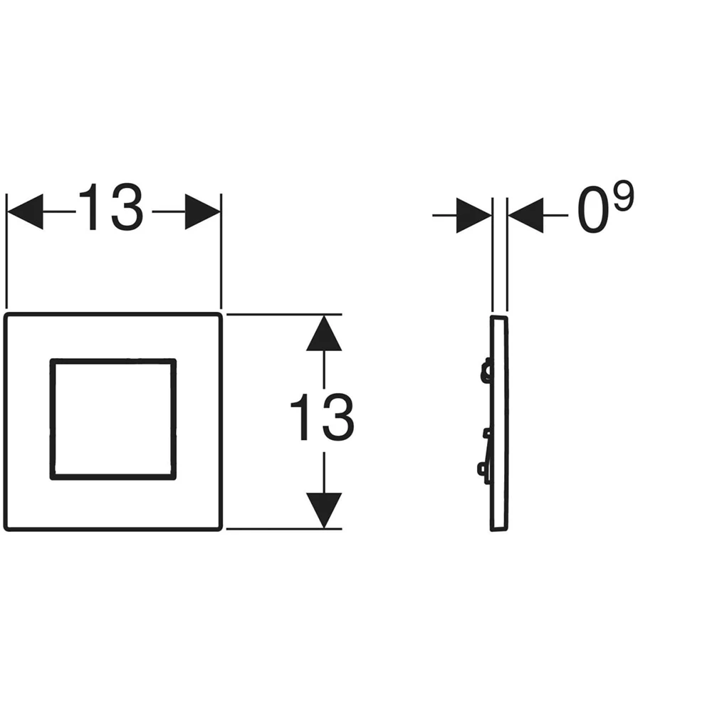 Geberit Tip 01 Mat Krom Pisuvar İçin Kumanda Kapağı 2