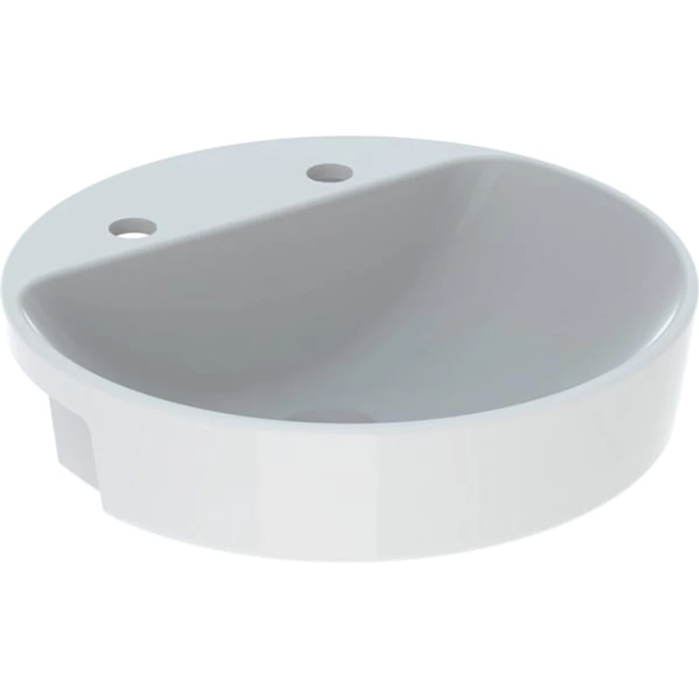Geberit VariForm 50 Cm Yuvarlak Yarım Tezgah Lavabo - 500.783.01.2