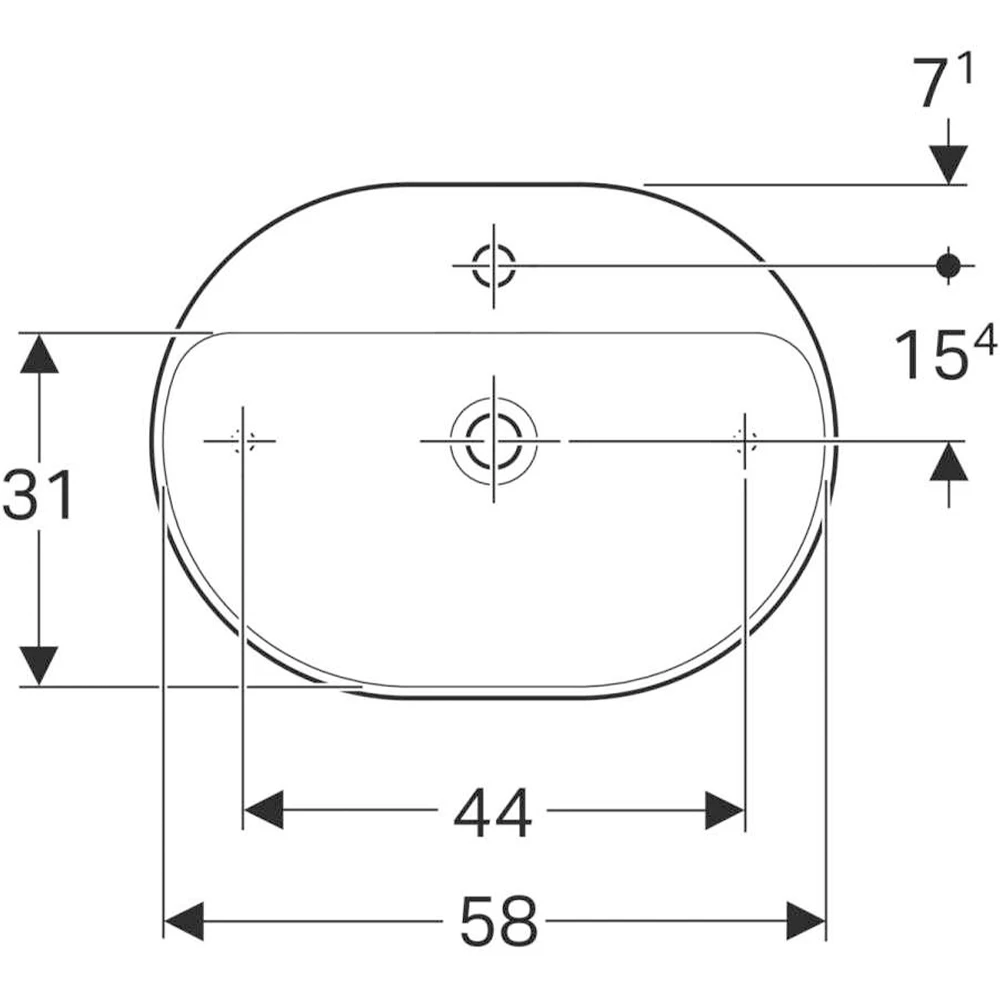 Geberit VariForm 60x45 Beyaz Çanak Lavabo 2