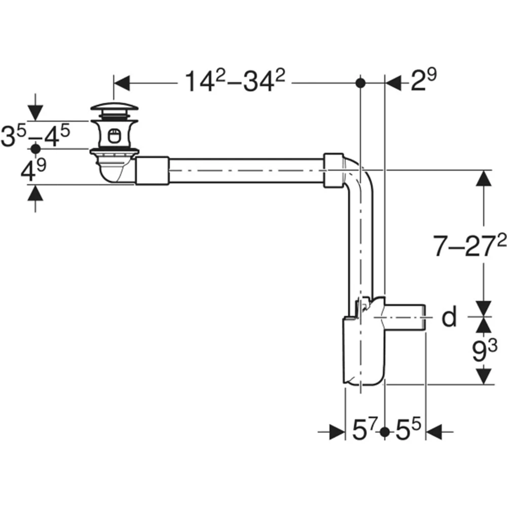 Geberit Yer Tasaruflu Lavabo Gideri - 152.075.21.1 2