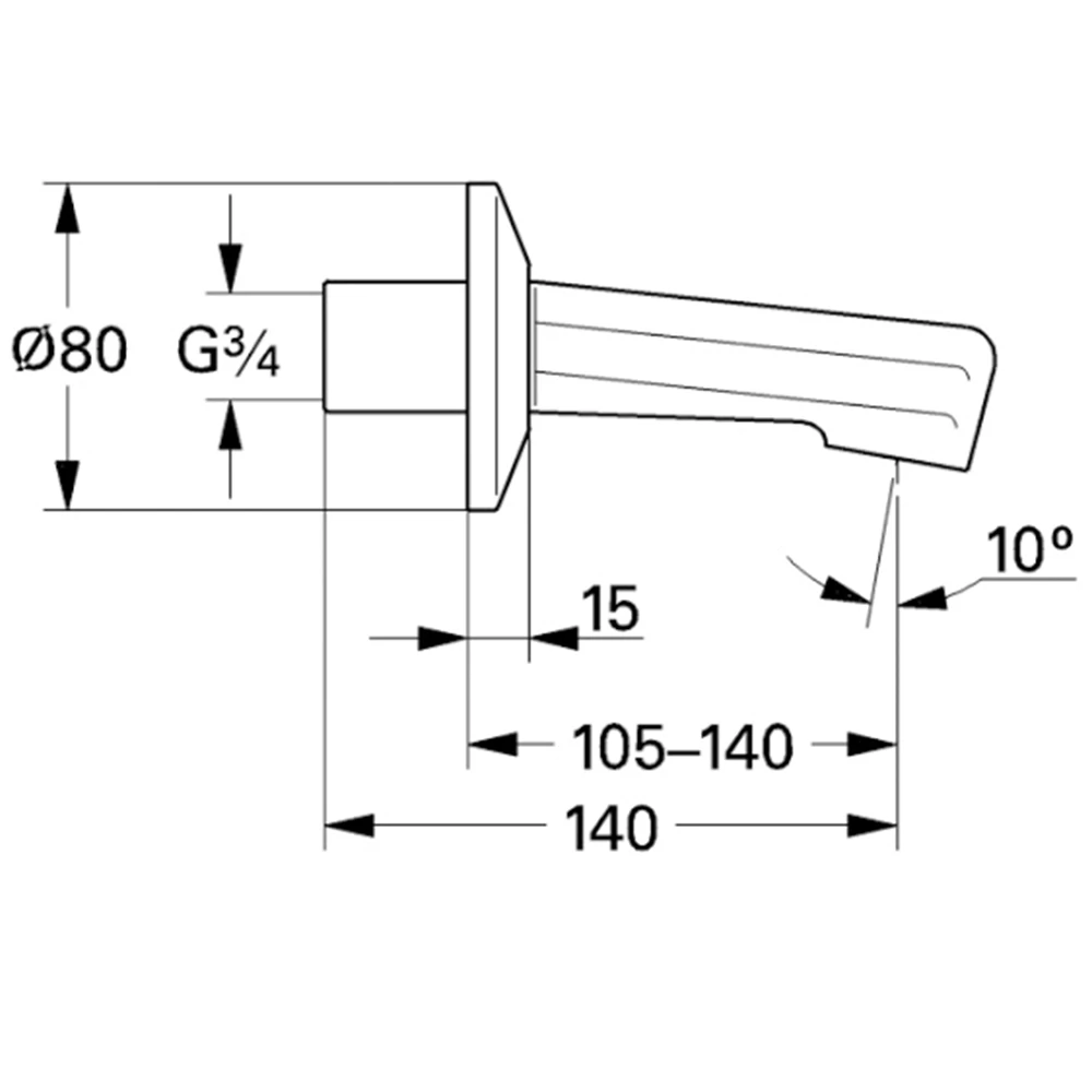 Grohe 3/4 140 Mm Çıkış Ucu - 13540000 2
