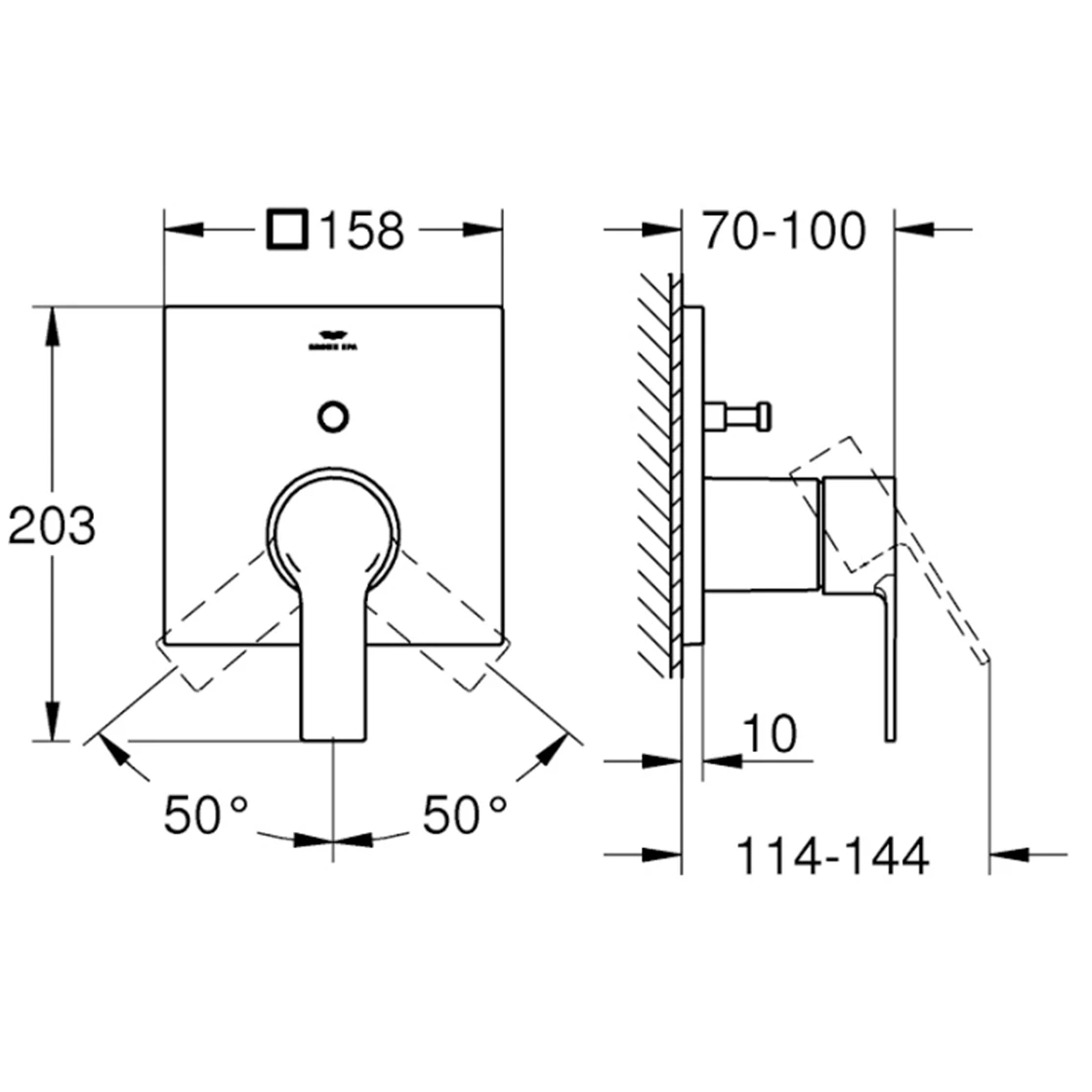 Grohe Allure New Ankastre Banyo-Duş Bataryası - 19315001 2