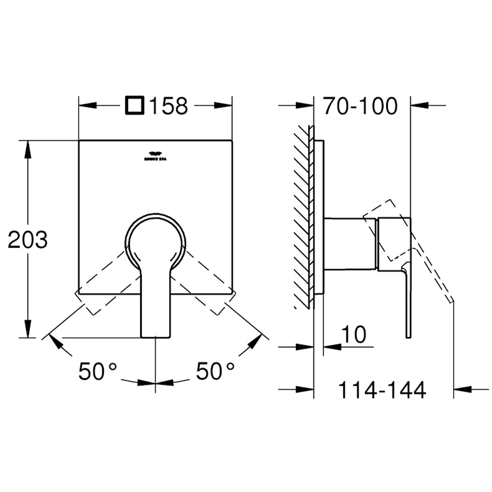Grohe Allure New Ankastre Duş Bataryası - 19317001 2