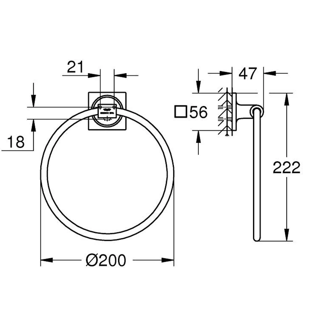 Grohe Allure Rose Halka Havluluk - 40339DL1 2