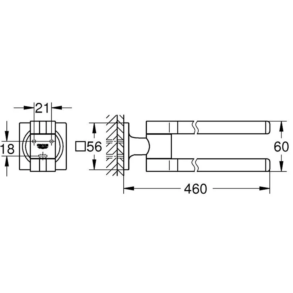 Grohe Allure Rose Havluluk - 40342DL1 2