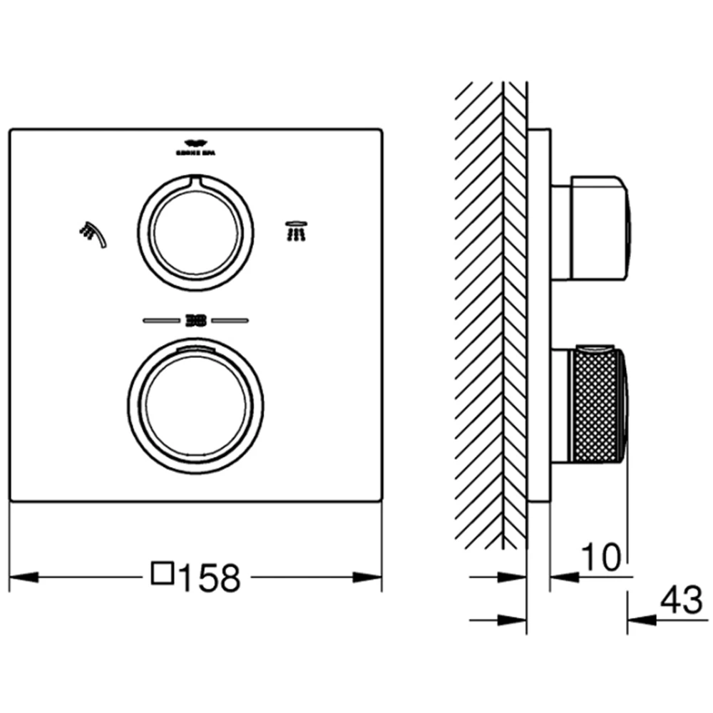 Grohe Allure Yeni Termostat 2 Yollu Yönlendirici Baş Duşu-El Duşu - 29181002 2