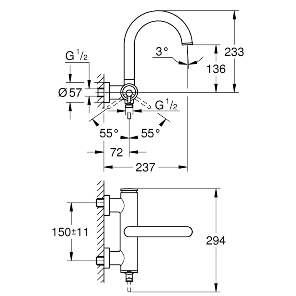 Grohe Atrio Tek Kumandalı Nikel Banyo Bataryası - 32652AL3 2