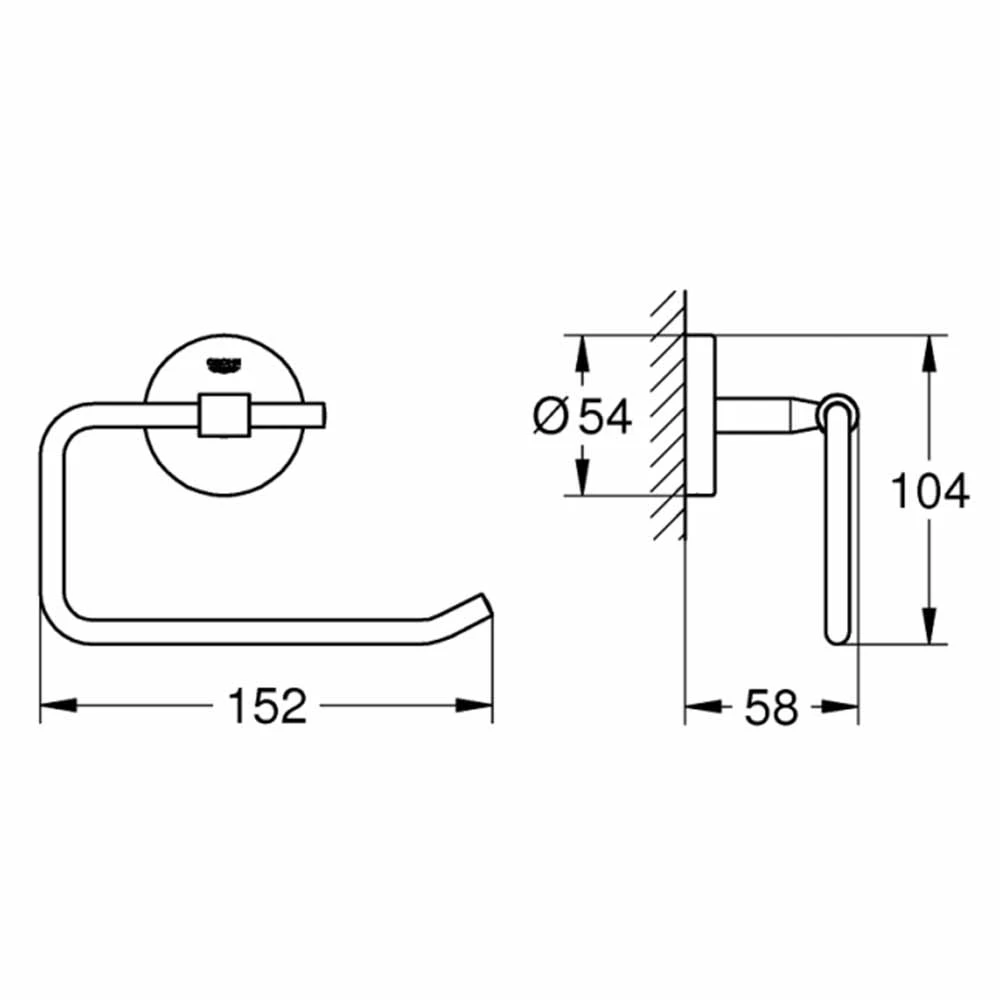 Grohe BauCosmopolitan Tuvalet Kağıtlığı - 40457001 2