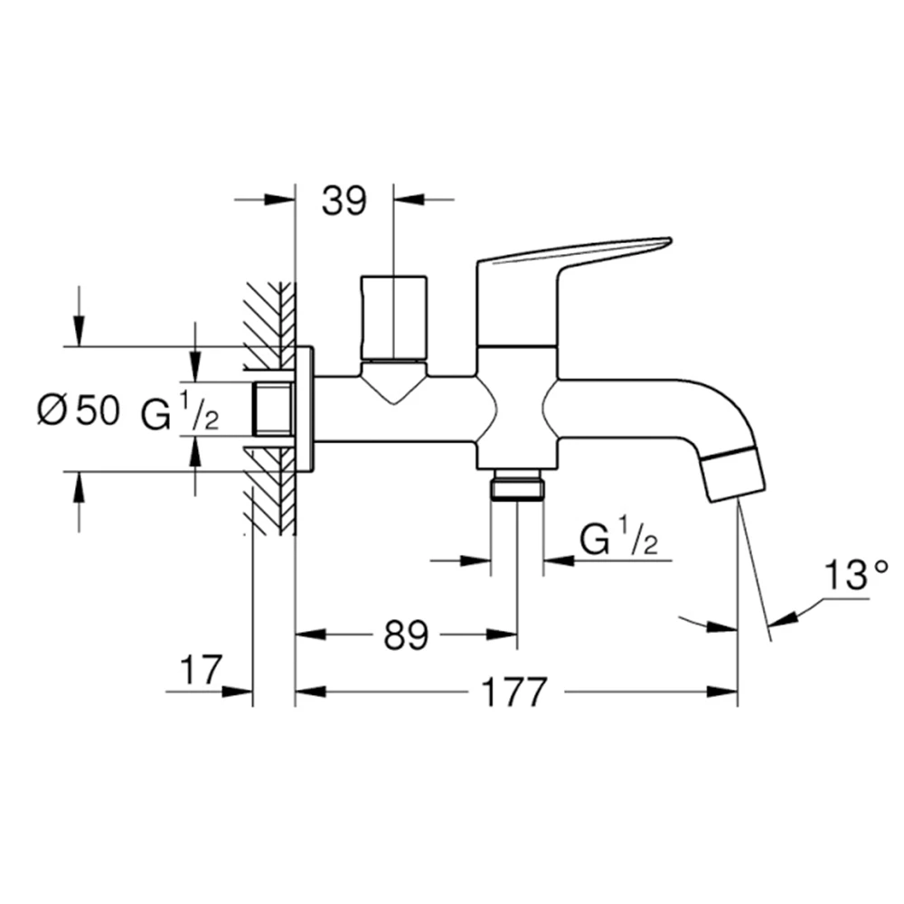 Grohe BauEdge 2020 Bibtap Musluk - 20284001 2