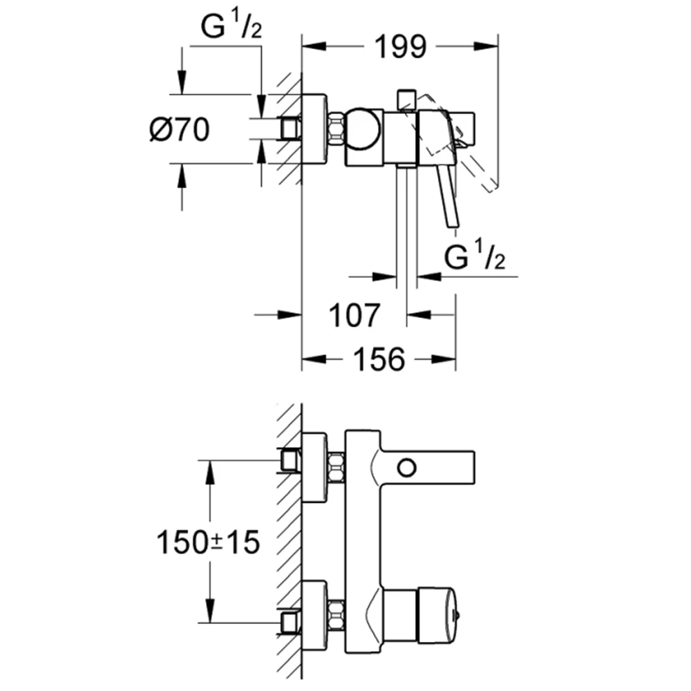 Grohe Concetto New Tek Kumandalı Banyo Bataryası - 32211001 2