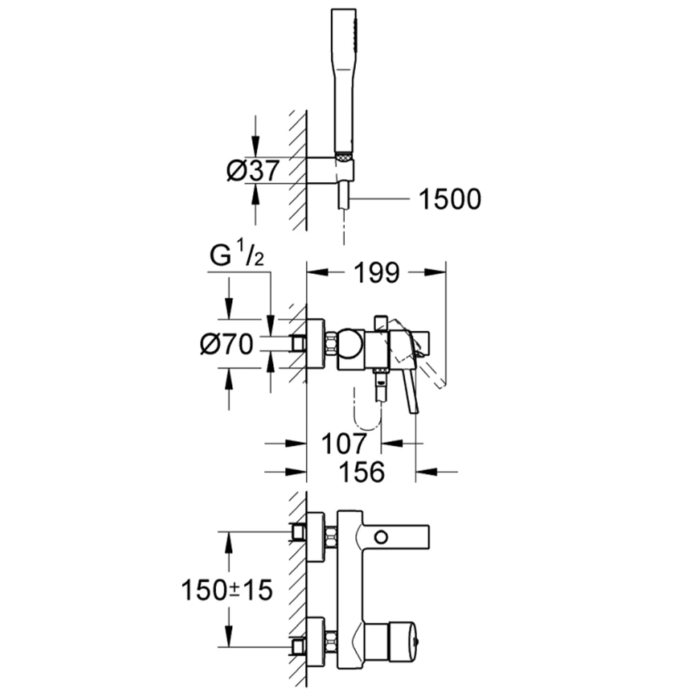 Grohe Concetto New Tek Kumandalı Banyo Bataryası - 32212001 2
